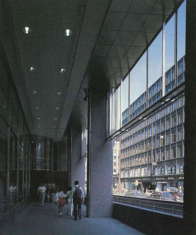 Arcade that was later turned into indoor store space
