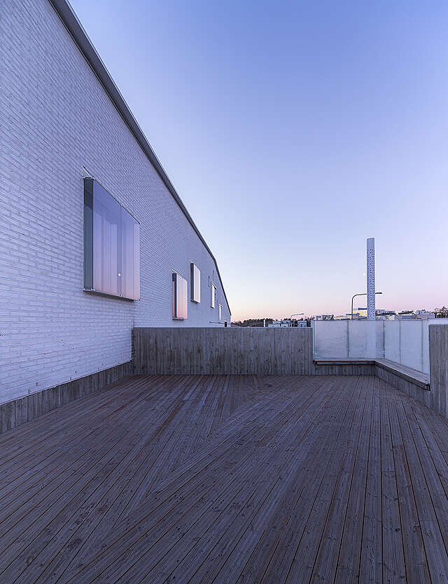 Terrace during sunset.