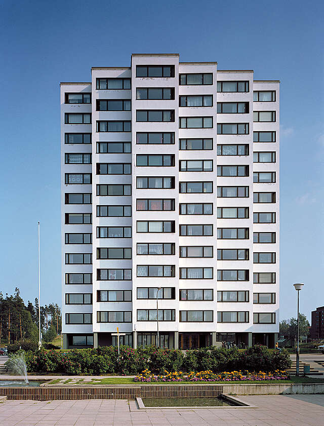 Close-up of the high-rise-block