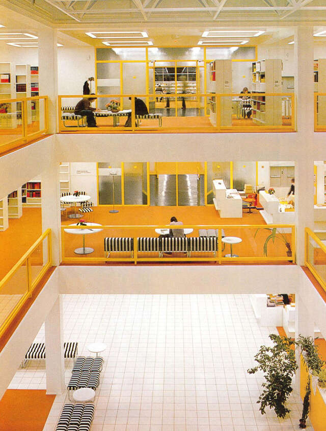Central hall of University of Jyväskylä Library.