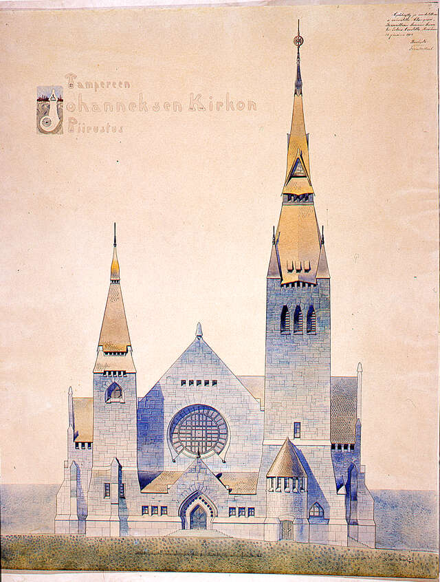 Drawing of a church
