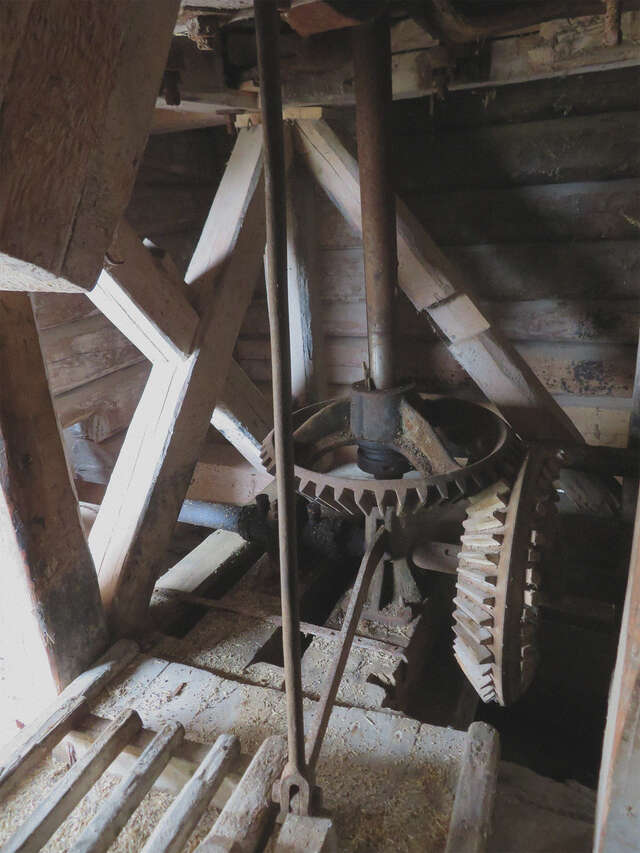 Picture of the machinery inside the turbine mill.