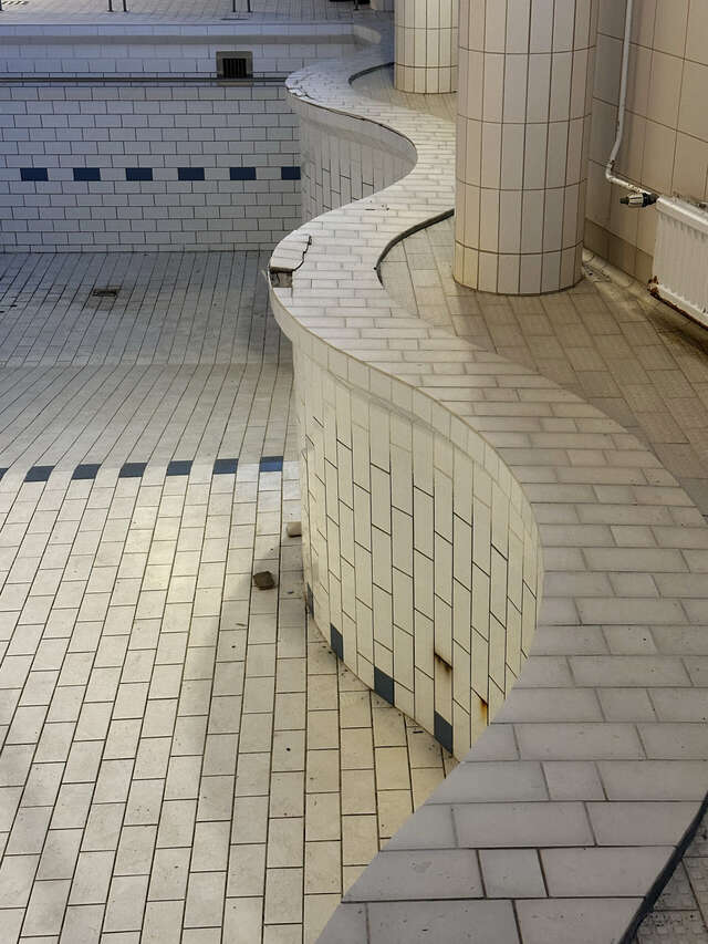 Edge of an indoor swimming pool