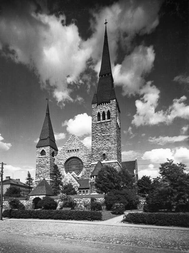 A church and its surroundings