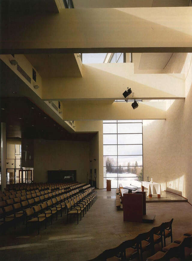 Church hall from the choir stairs