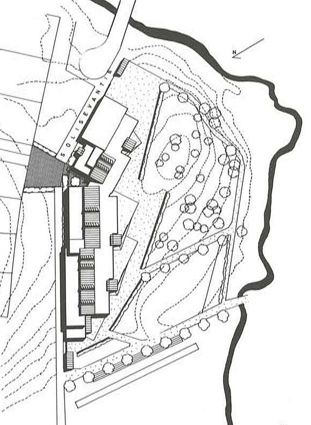 Site plan of Suna School in Espoo