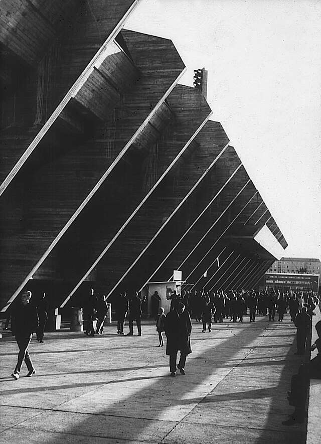 Stands' northern elevation