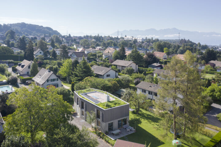 Aerial view, Villa Favre