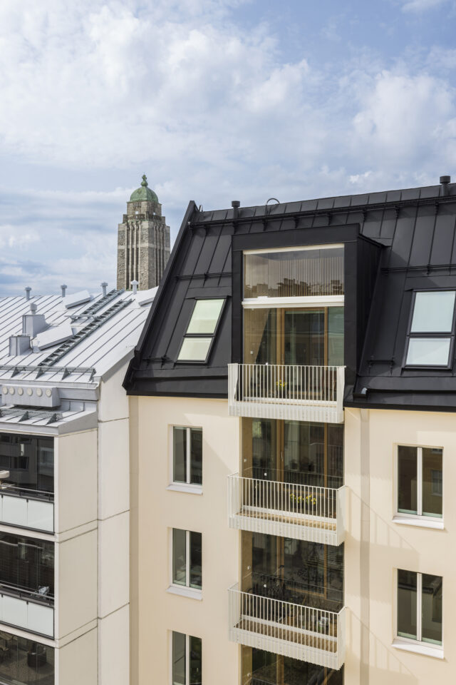 Penthouse exterior, Kaarlenkatu Housing