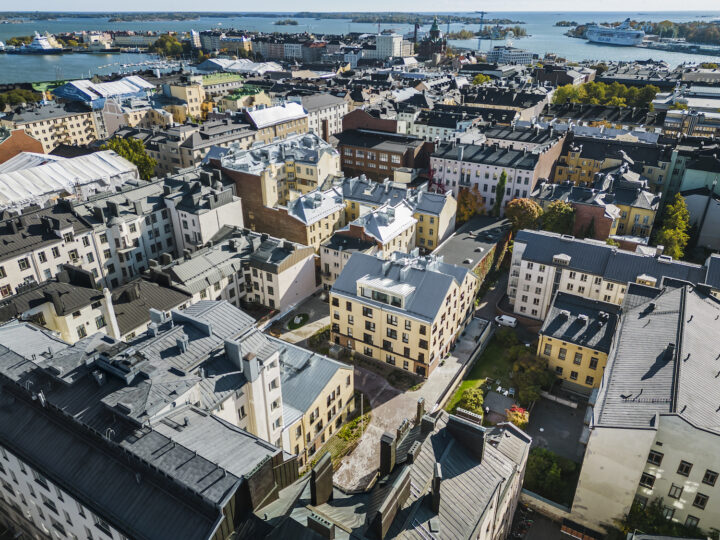 Aerial view, Liisankatu 14 Infill Apartment Buildings