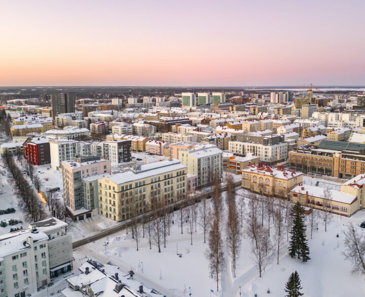 Aerial view, Valjaskortteli Housing Block