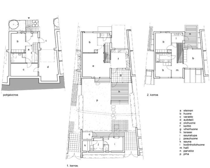 Base plans, Helsingin Huvitus Housing