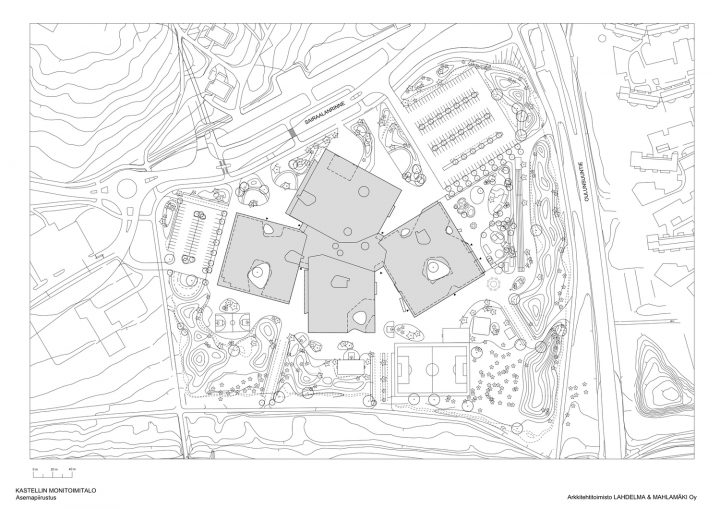 Site plan, Kastelli School and Community Centre