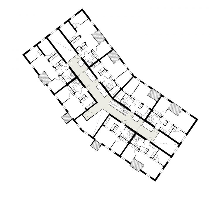 Typical floor., Puukuokka Housing