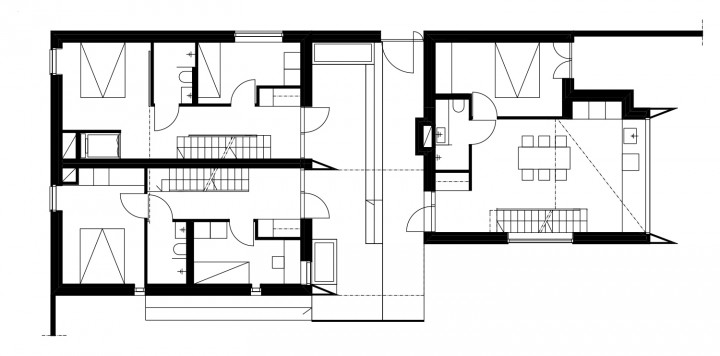 Floor plan, Three Infill Apartments