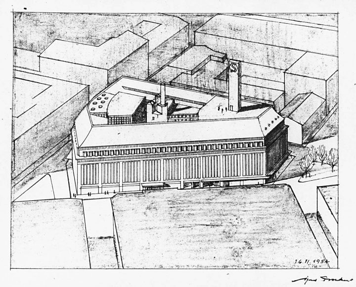 1954 extension proposal by Sigurd Frosterus, Stockmann Department Store