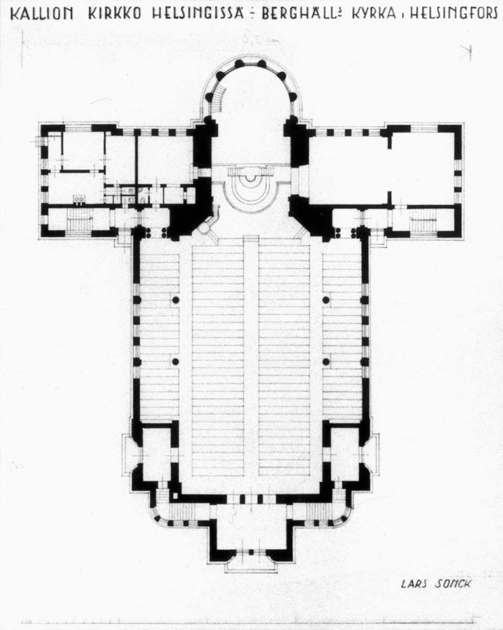 Floor plan, Kallio Church