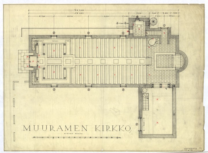 Floor plan, Muurame Church