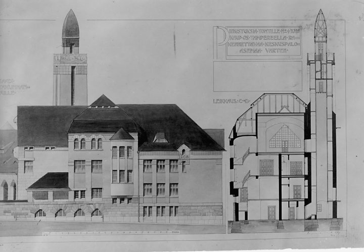 Original drawings, Tampere Central Fire Station