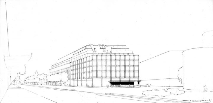 Extension proposal by Alvar Aalto, Stockmann Department Store