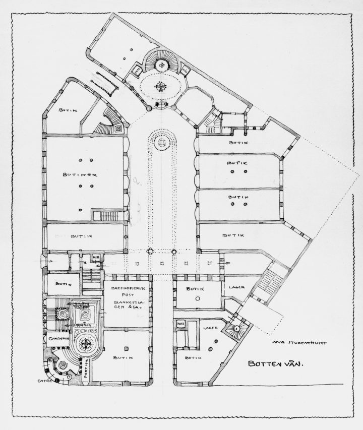 Floor plan of the ground floor, Kaleva Insurance Company