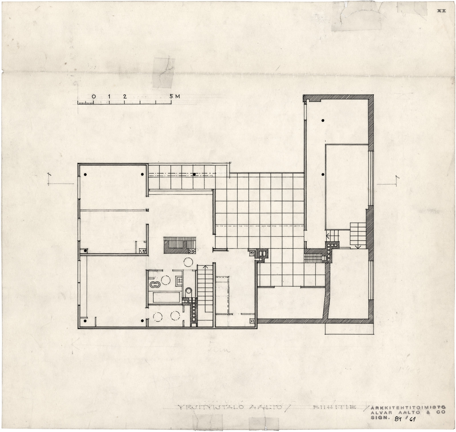 Aalto House Munkkiniemi Alvar Aalto Studio And Home Data Photos Plans Wikiarquitectura The