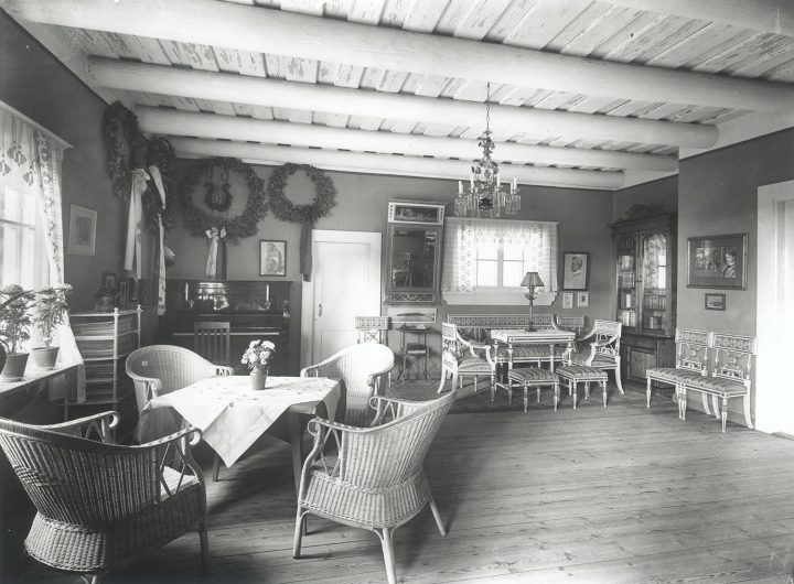 Interior in 1915, Aino and Jean Sibelius’ Ainola