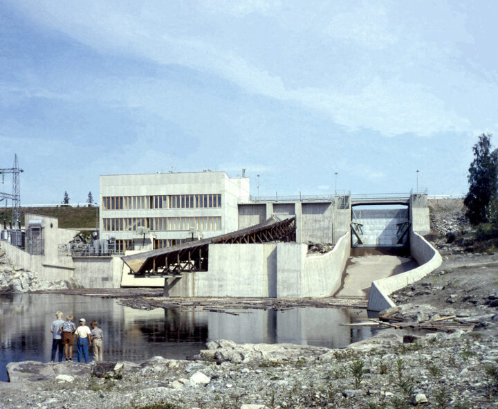 View from the northwest in 1961, Ämmä Hydropower Plant