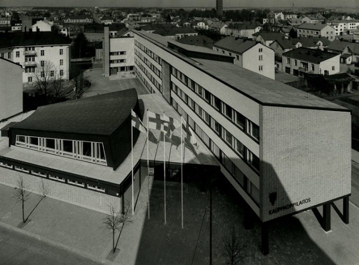 An aerial view, Pori Commercial School