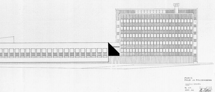 The Southern façade plan, Police Station & Fire Department
