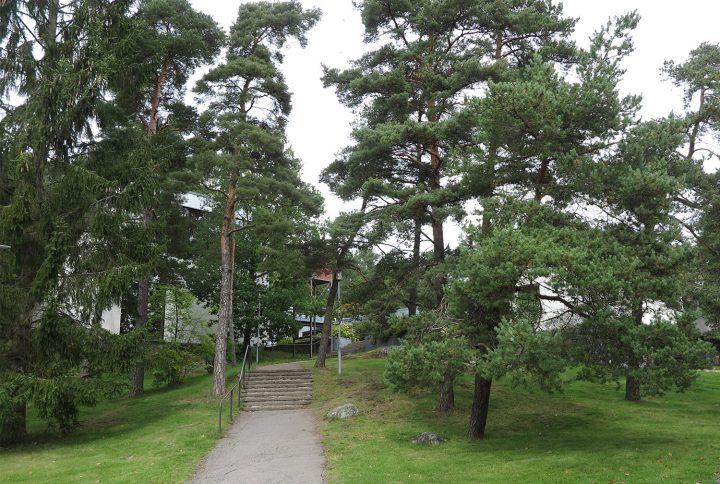 Pathway to the main entrance, Hirvensalo Church and Parish Centre
