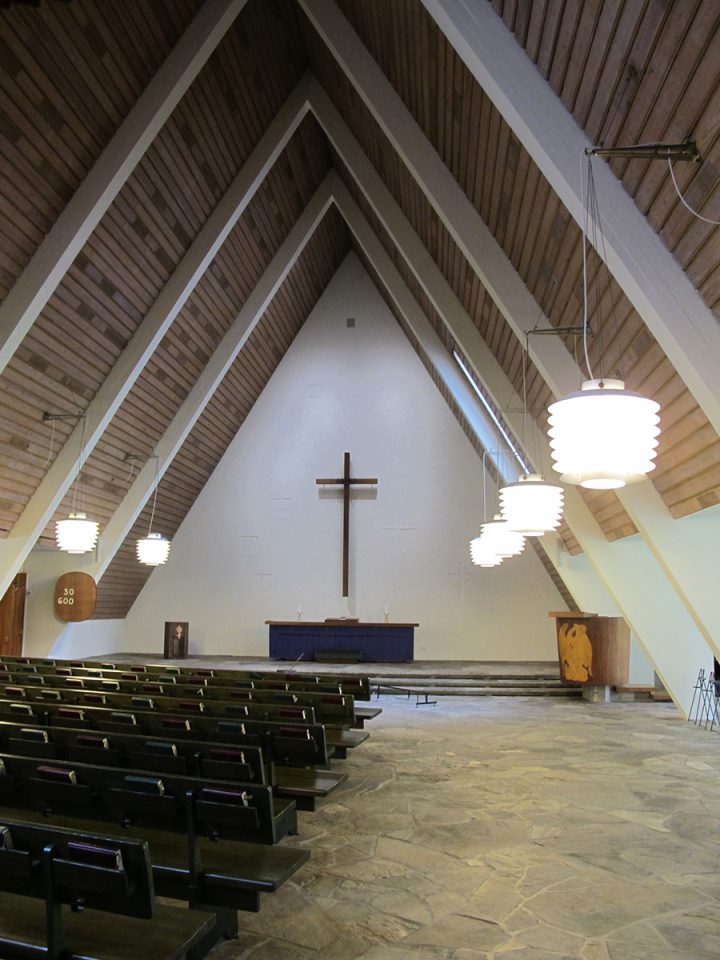 Larger chapel interior, Honkanummi Funerary Chapel