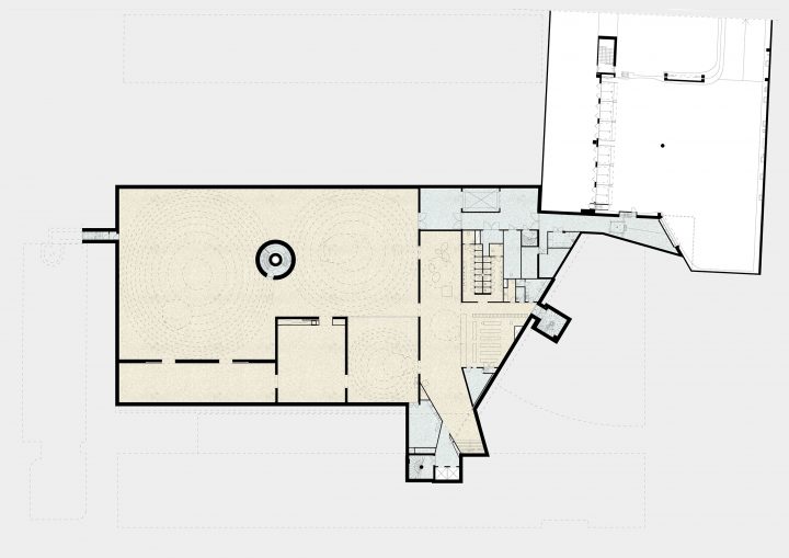 Basement floor plan, Amos Rex and Lasipalatsi