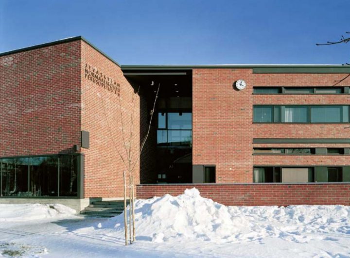 Street elevation, University of Jyväskylä Teacher Training School