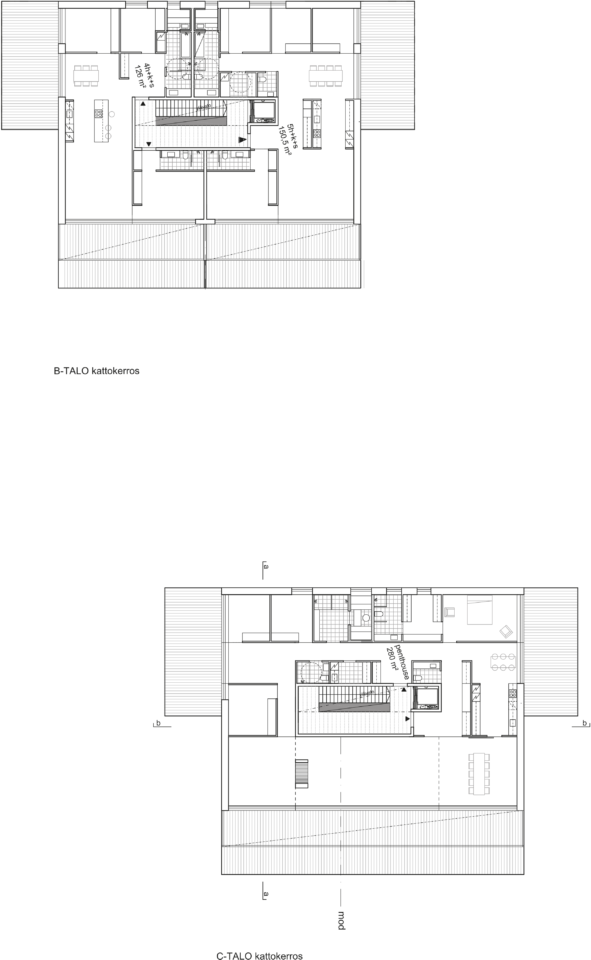 Floor plan, Tapiolan Aino and Sampo Housing