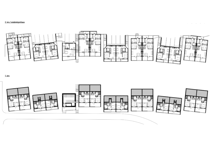 Floorplans, Viikinmäki semi-detached housing