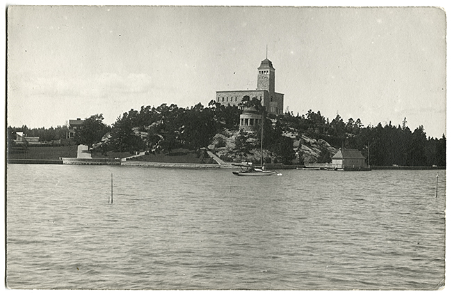 View from the sea in 1916, Kultaranta Summer Residence of the President of Finland