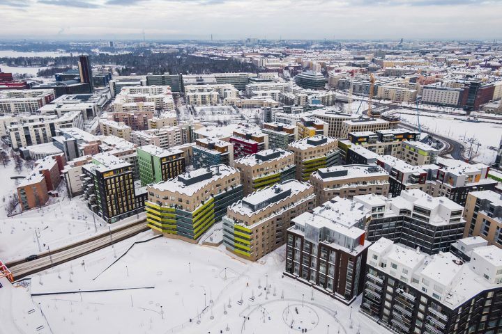 Aerial view from the south, Airut Housing Block