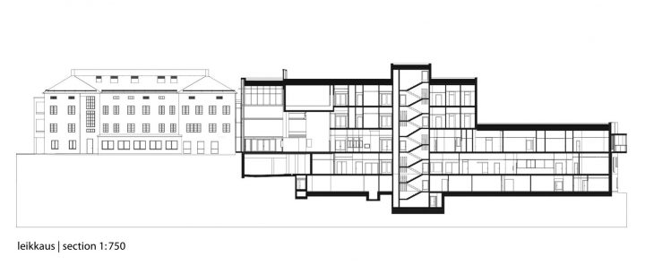 Section drawing, Malmi Hospital