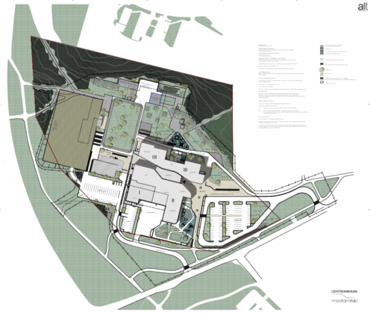 The site plan, Lehtikangas School and Community Centre
