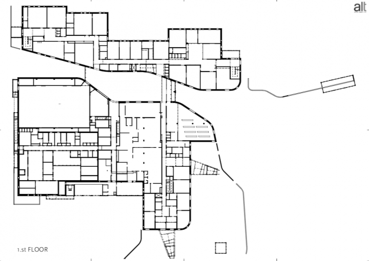 The floor plan, Lehtikangas School and Community Centre