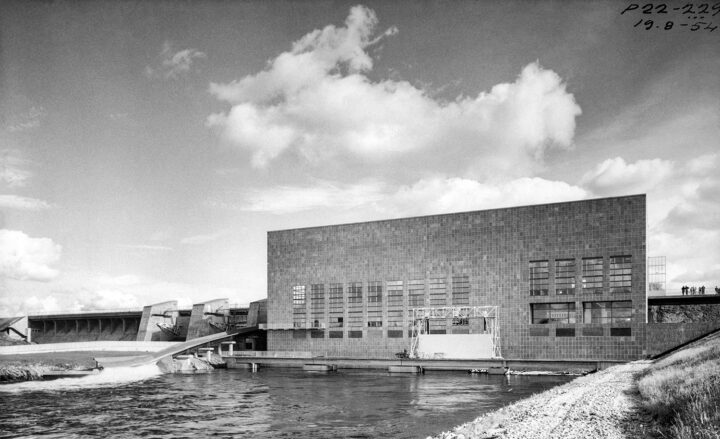 Photo from 1954, Pälli Hydropower Plant
