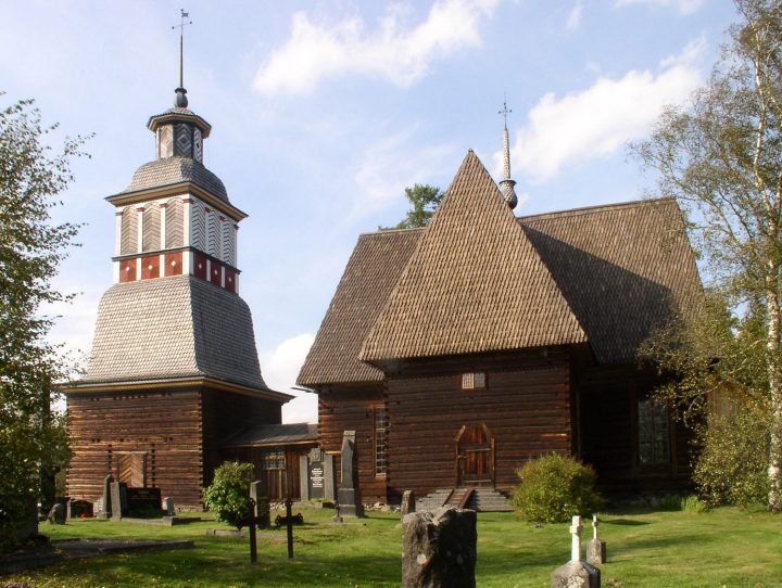 The church photographed from the west, The Petäjävesi Old Church