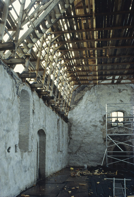 Interior during the reconstruction, Tyrvää St. Olaf’s Church