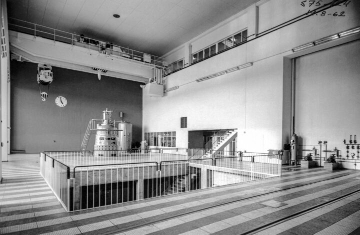 Machine hall in 1962, Seitenoikea Hydropower Plant