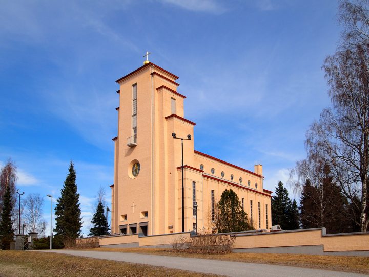 Church photographed from the west, Taulumäki Church