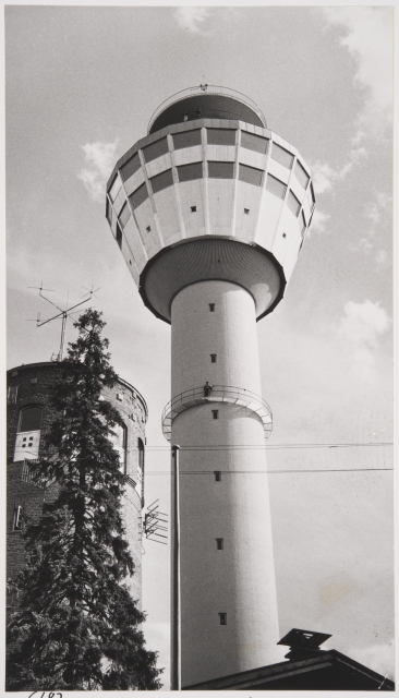 Old and new tower in 1963, Puijo Tower