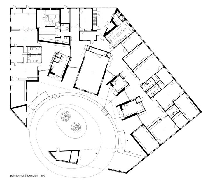 Floor plan, Tillinmäki Daycare Centre