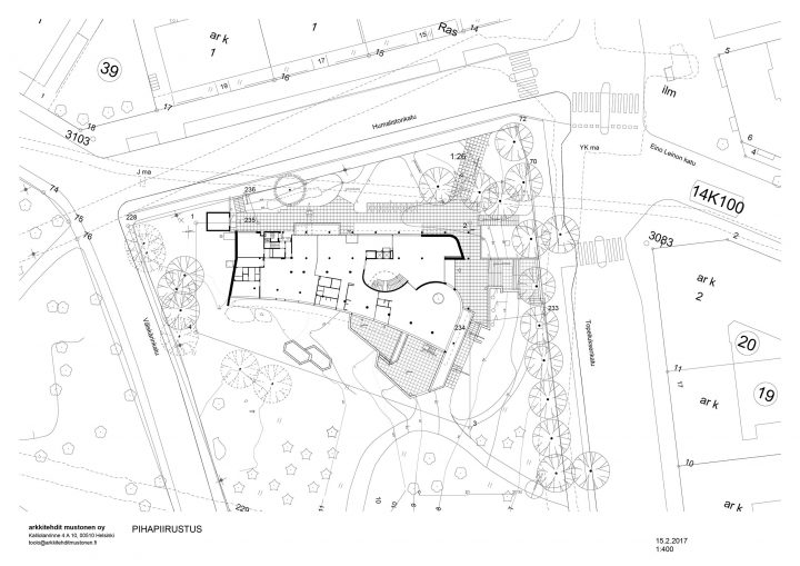 Renovation site plan, Töölö Library