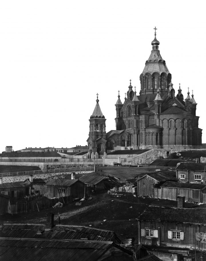 The orthodox cathedral photographed in 1868, Uspenski Cathedral